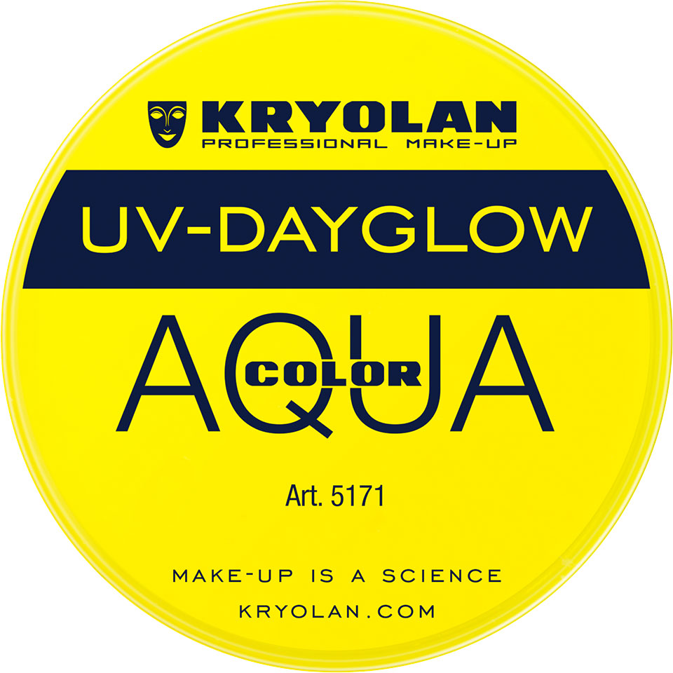 Kryolan Aquacolor UV-Dayglow Waterschmink - UV yellow
